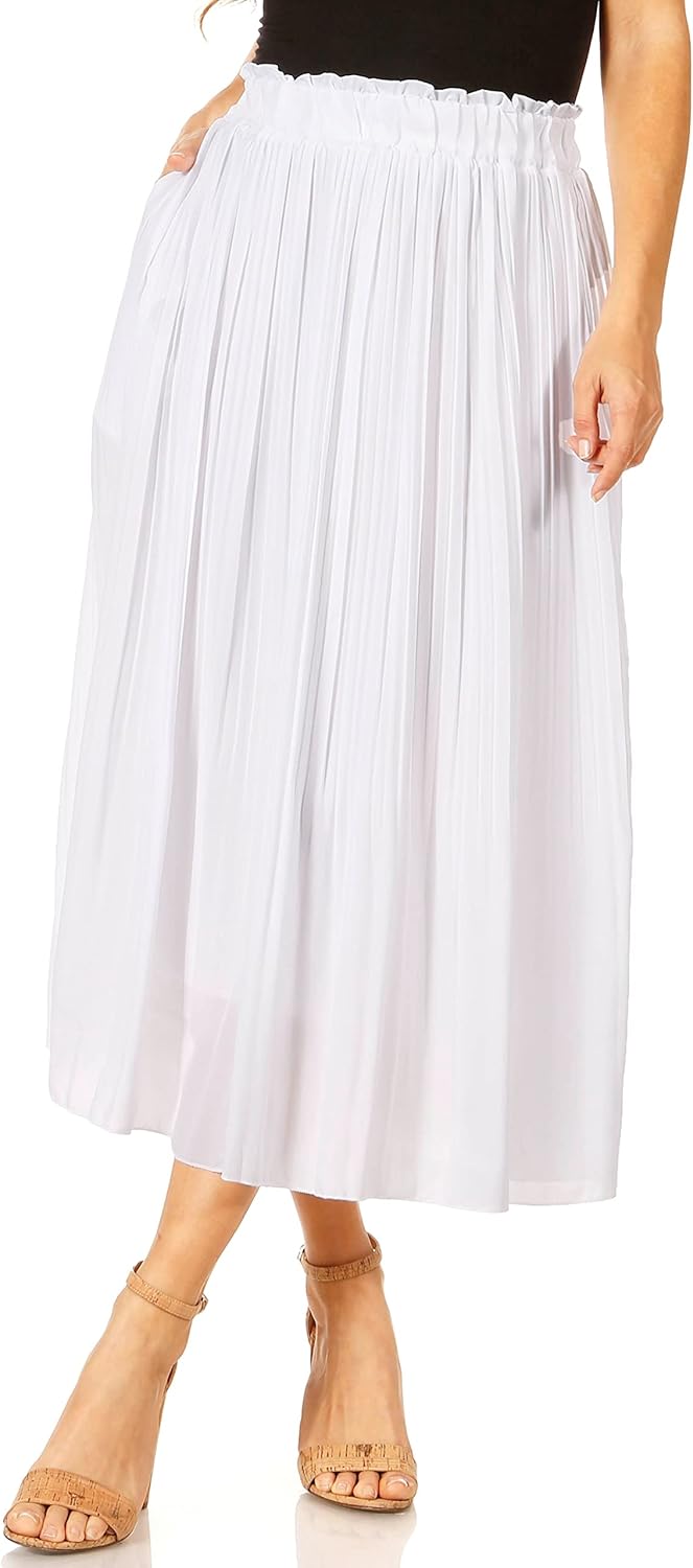 Lady Pleated Wave-shaped Skirt