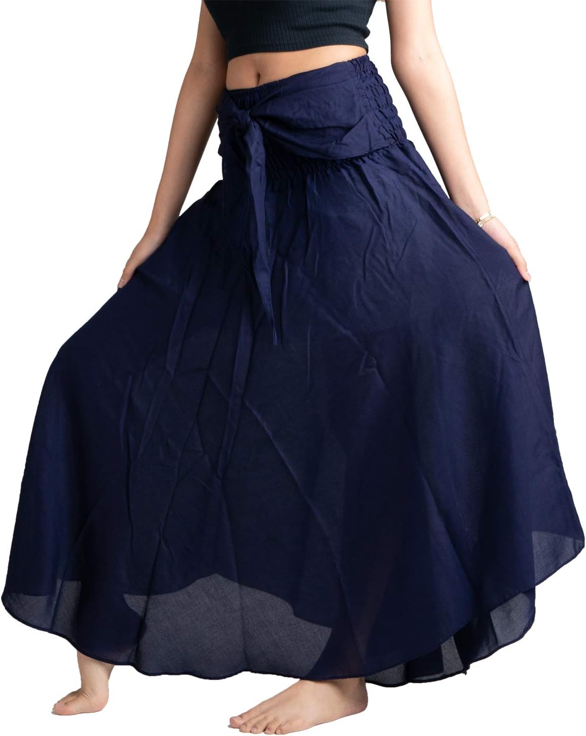 Lady's Long Dress with Floral Pattern