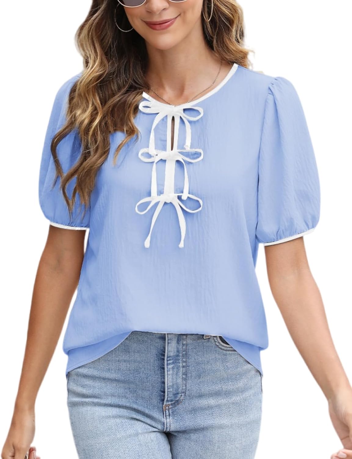 Women's Casual Shirt, Short-sleeved Blouse