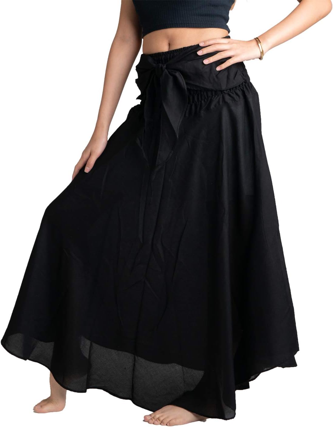 Lady's Long Dress with Floral Pattern