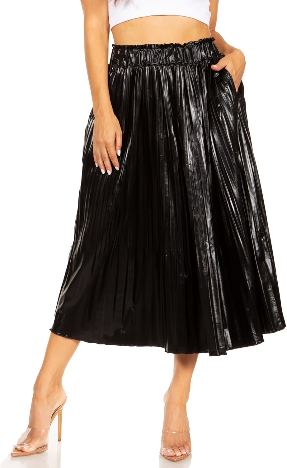 Lady Pleated Wave-shaped Skirt