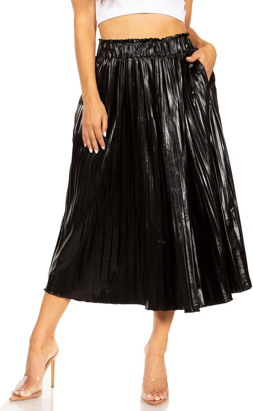 Lady Pleated Wave-shaped Skirt