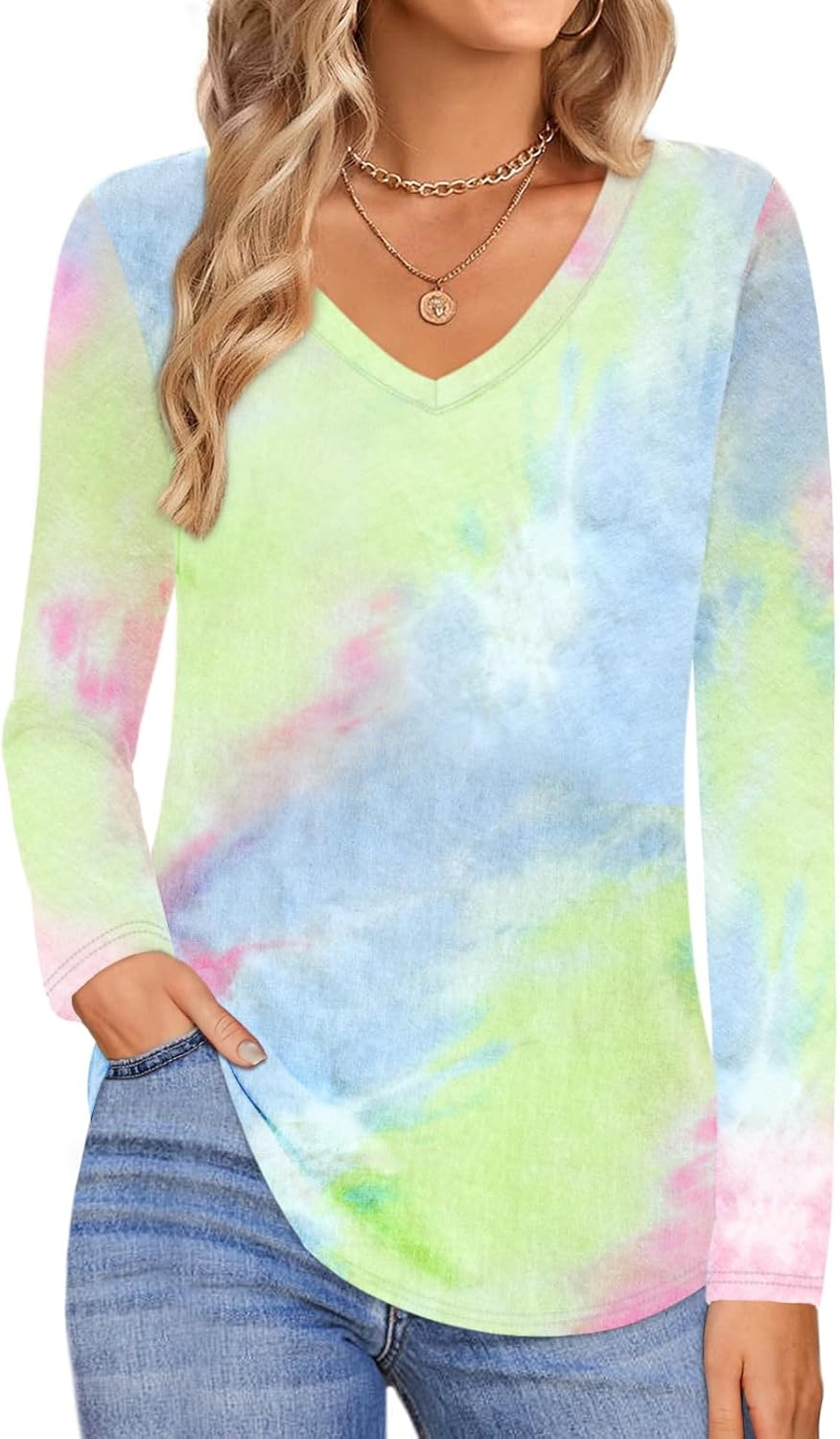 Women's Long-sleeved Cotton Blouse T-shirt