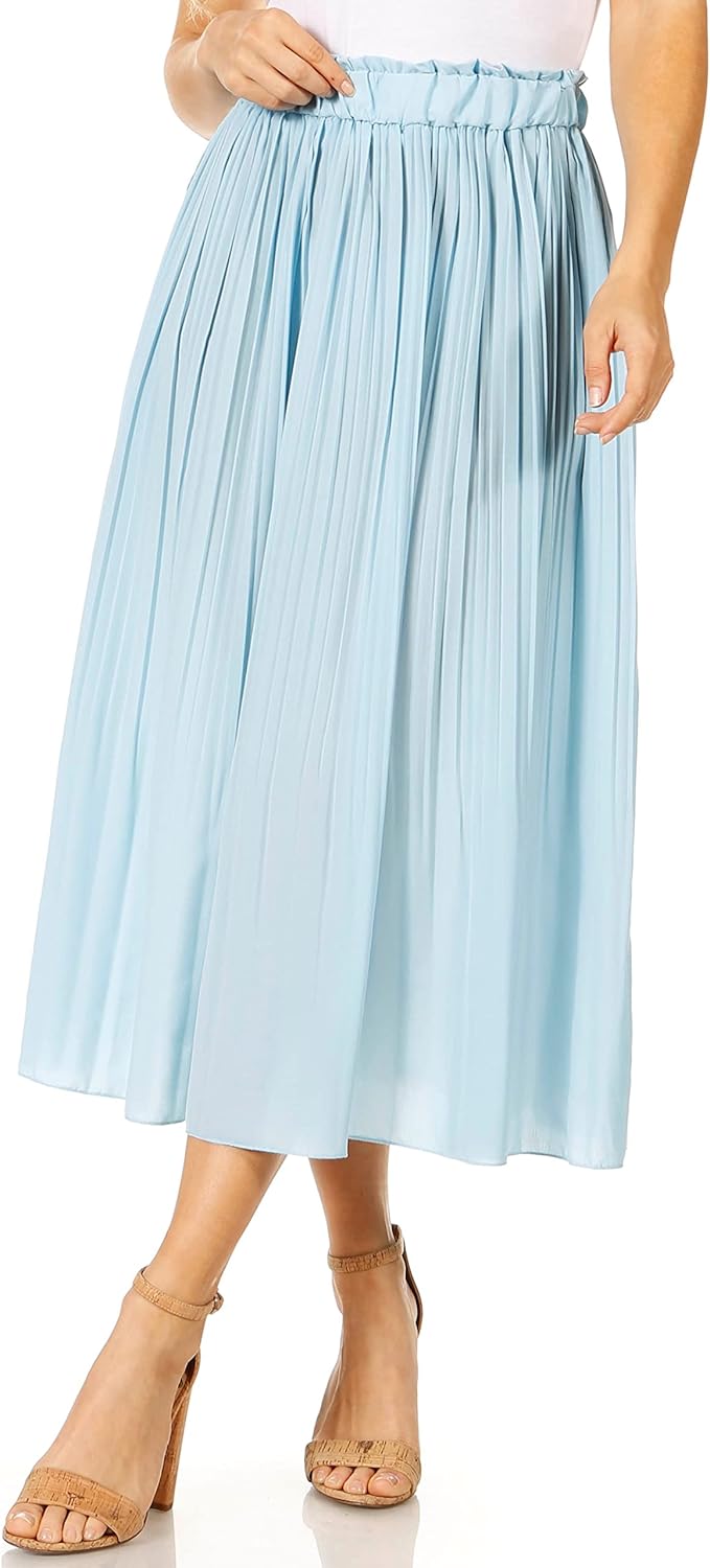 Lady Pleated Wave-shaped Skirt