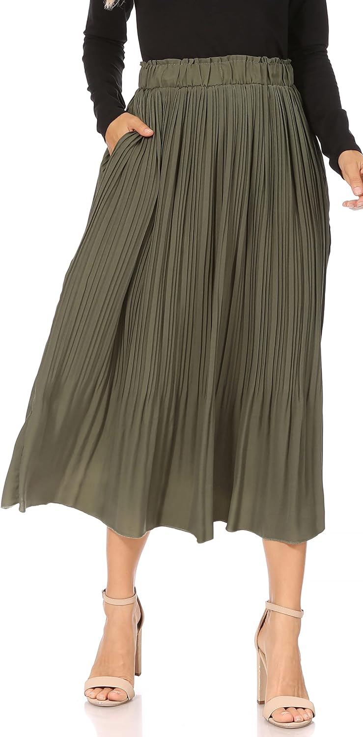 Lady Pleated Wave-shaped Skirt