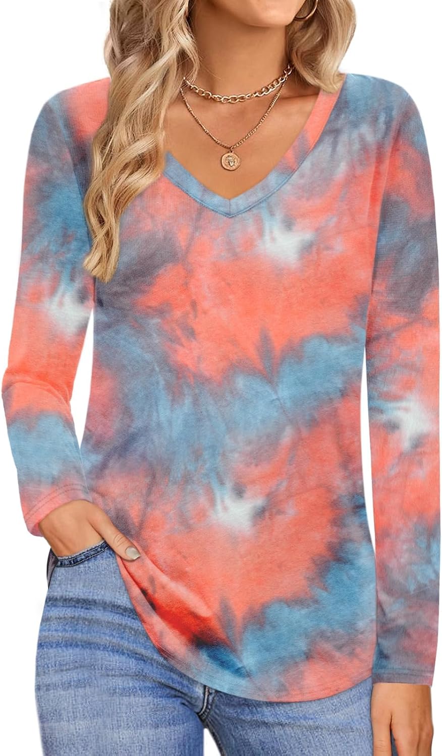 Women's Long-sleeved Cotton Blouse T-shirt