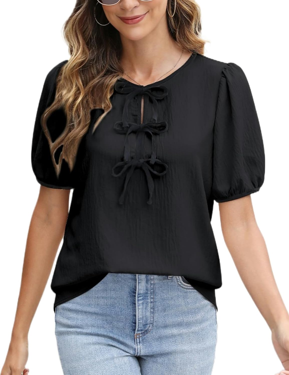 Women's Casual Shirt, Short-sleeved Blouse