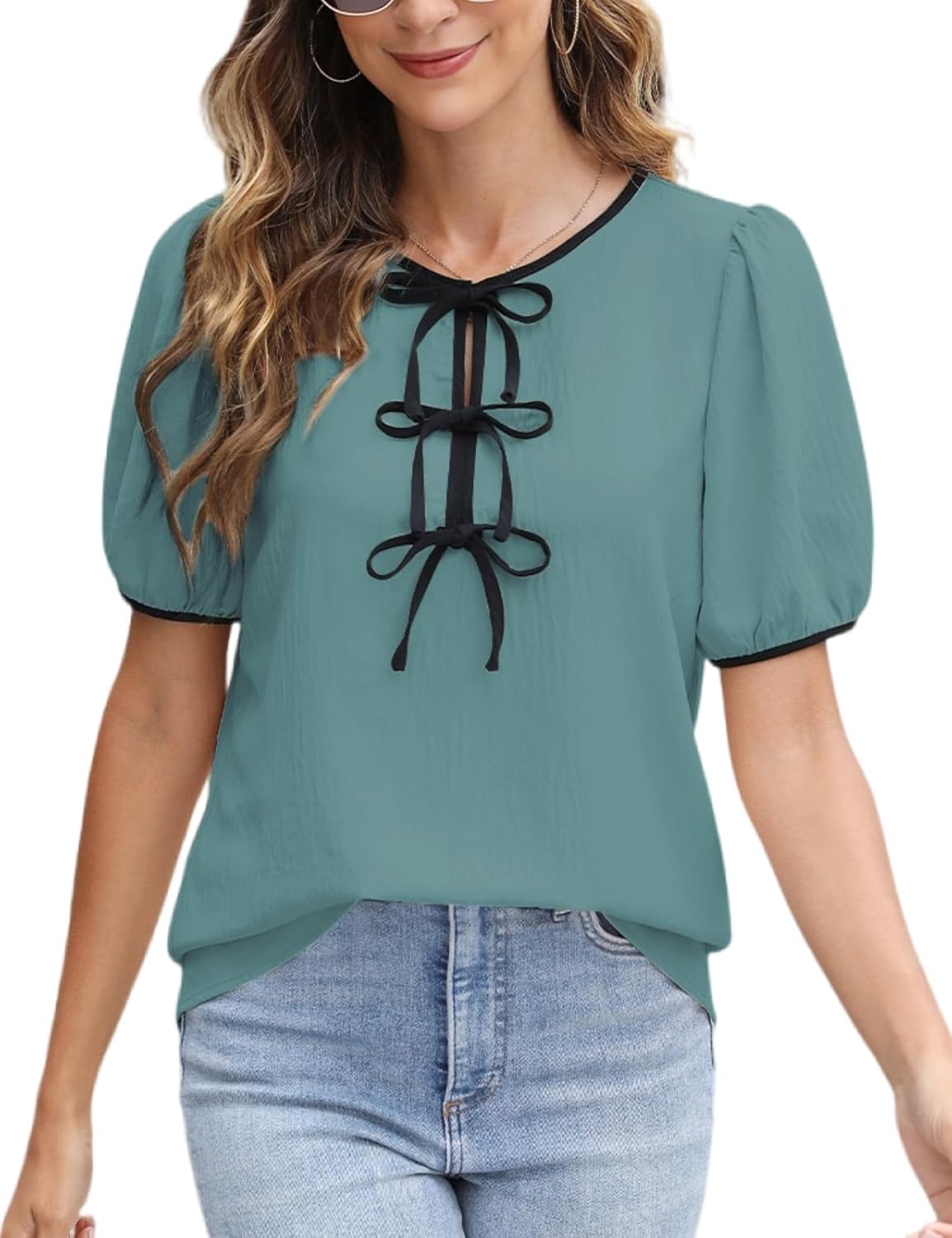 Women's Casual Shirt, Short-sleeved Blouse