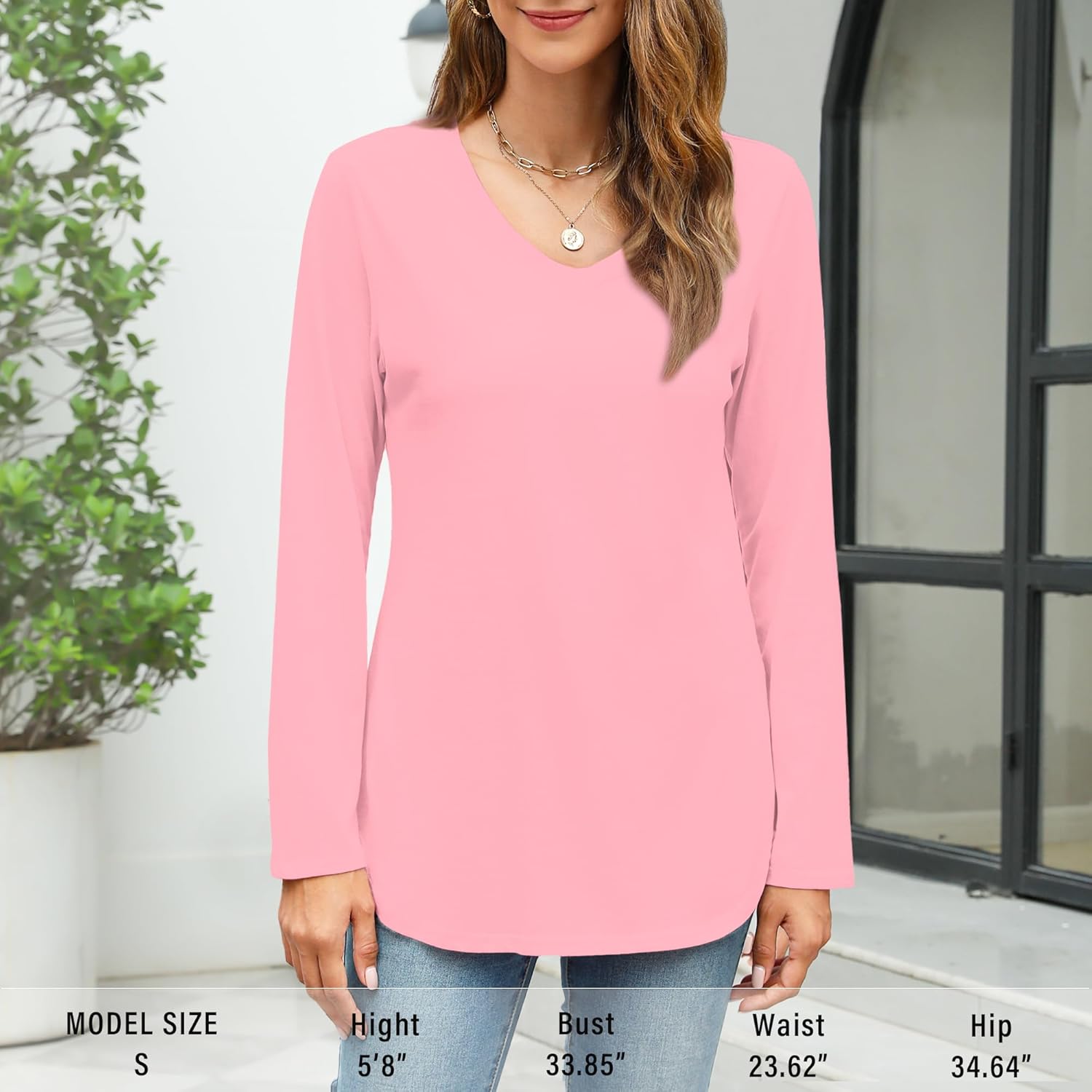 Women's Long-sleeved Cotton Blouse T-shirt