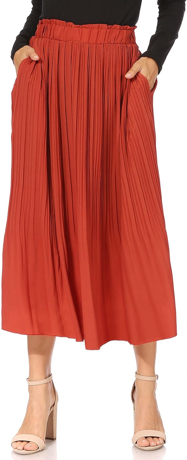 Lady Pleated Wave-shaped Skirt