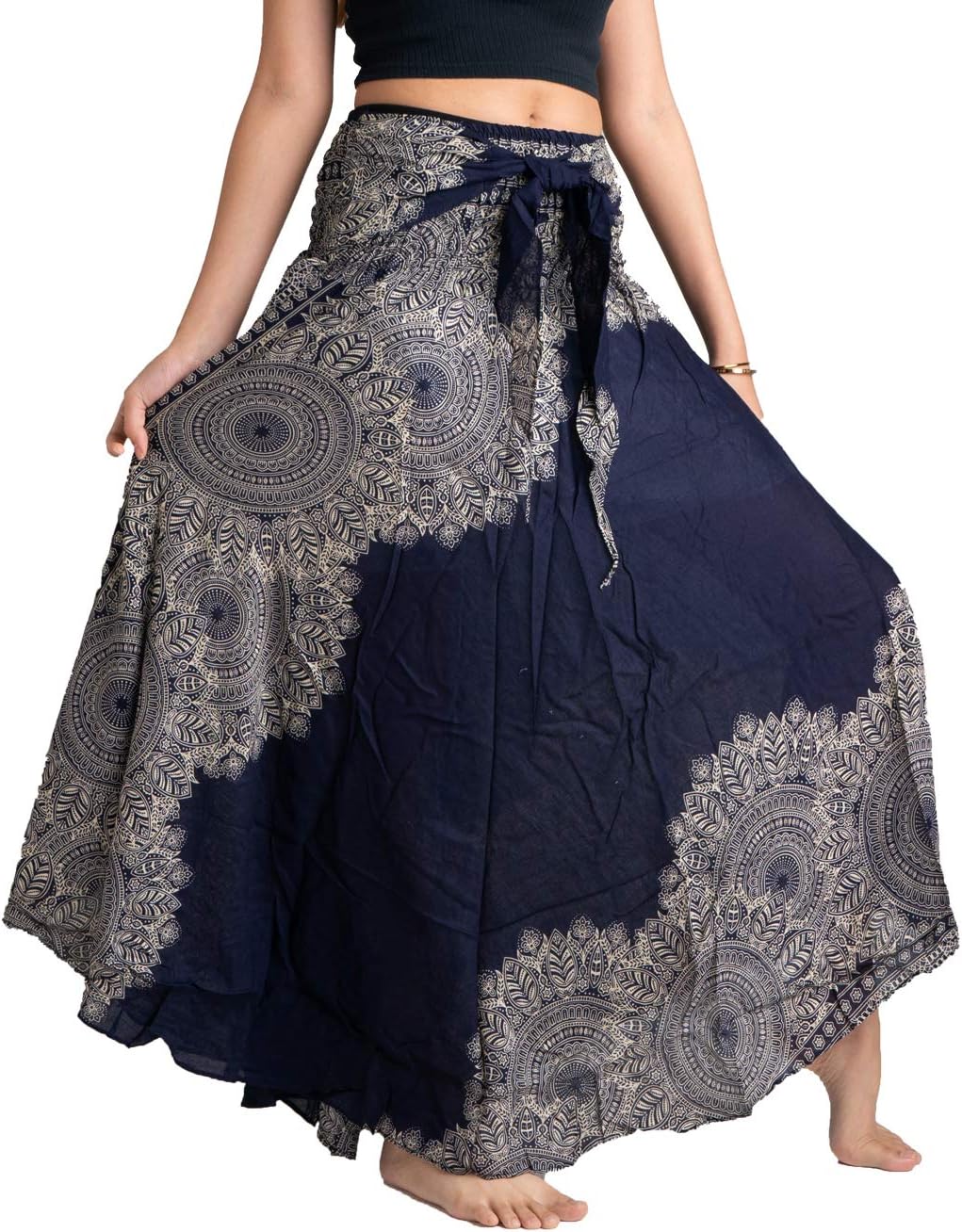 Lady's Long Dress with Floral Pattern
