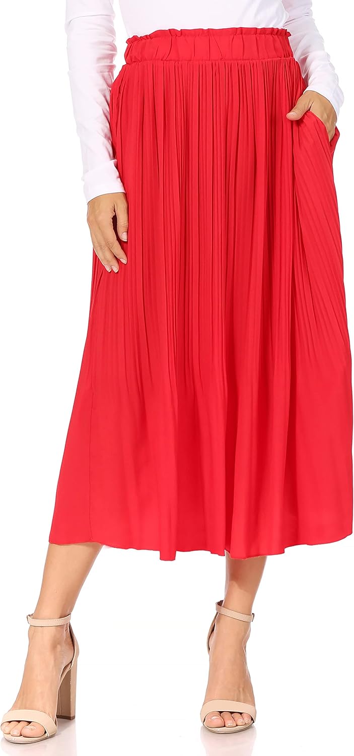Lady Pleated Wave-shaped Skirt