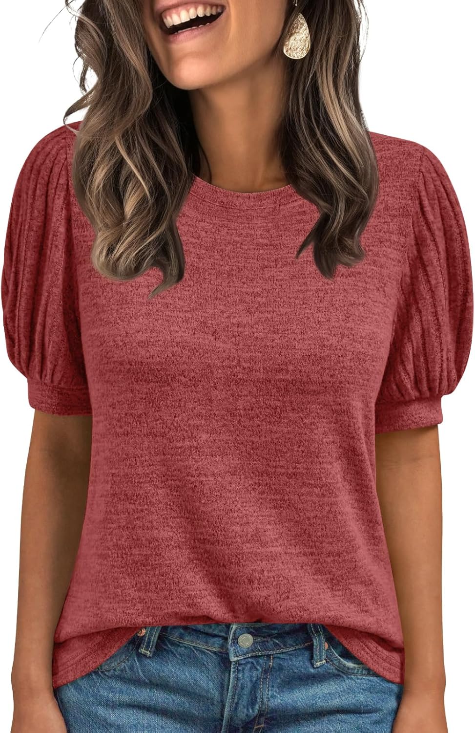 Lady's Short-sleeved Blouse
