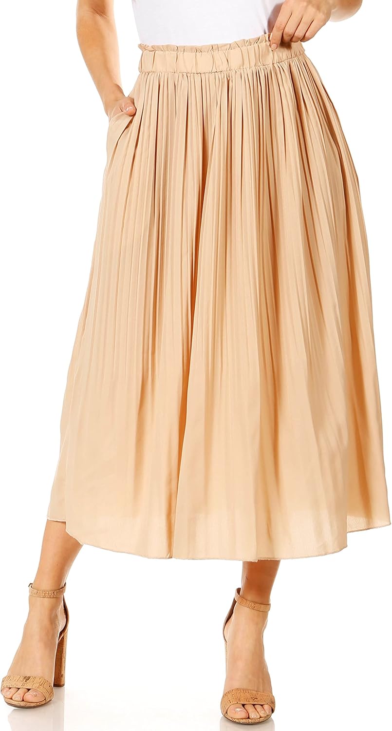 Lady Pleated Wave-shaped Skirt