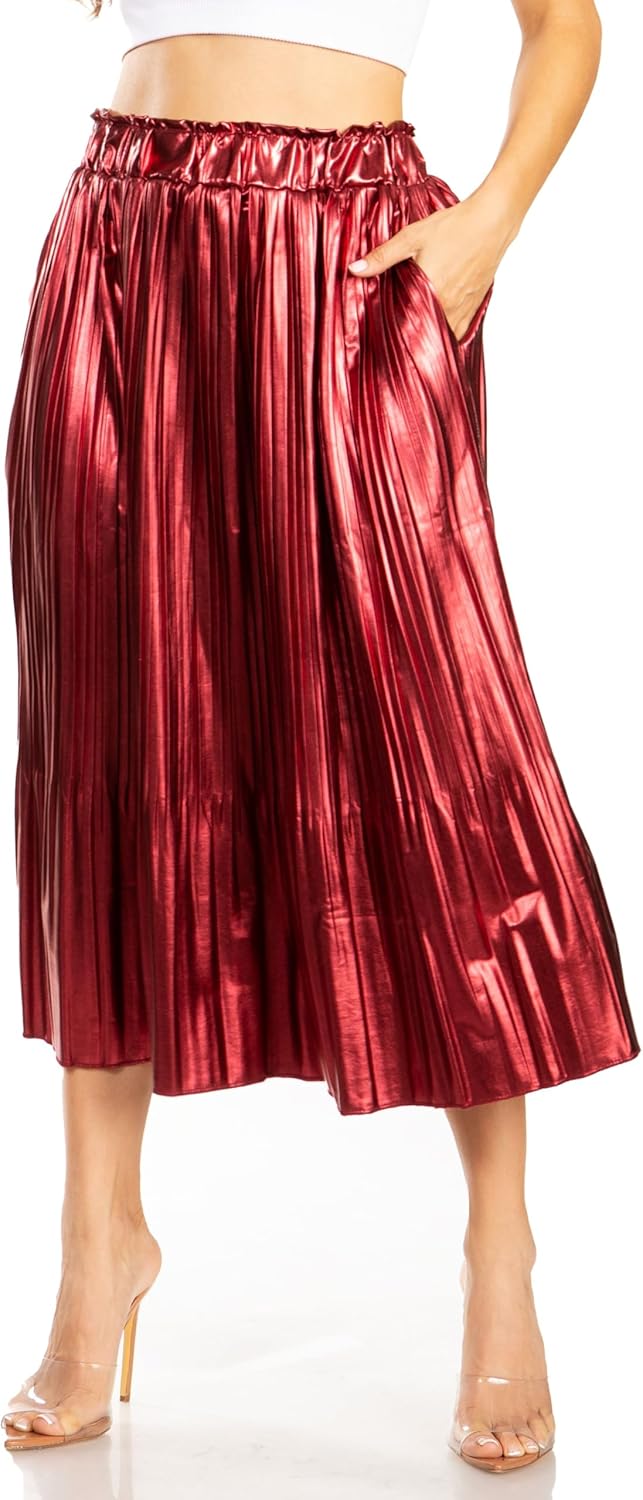 Lady Pleated Wave-shaped Skirt