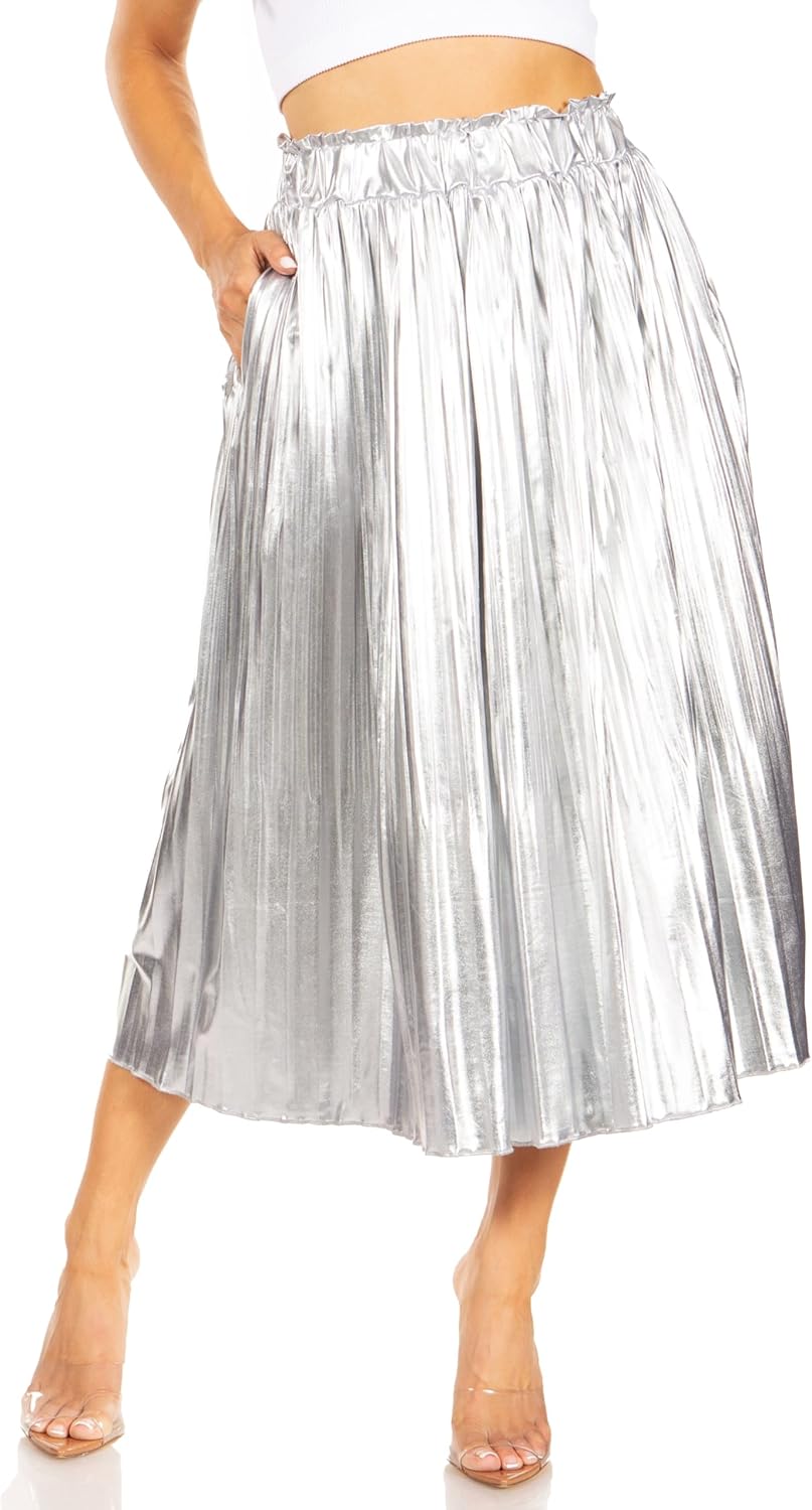 Lady Pleated Wave-shaped Skirt