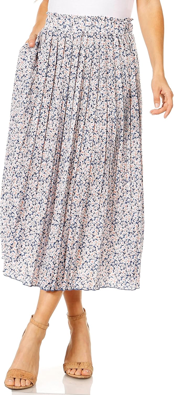 Lady Pleated Wave-shaped Skirt