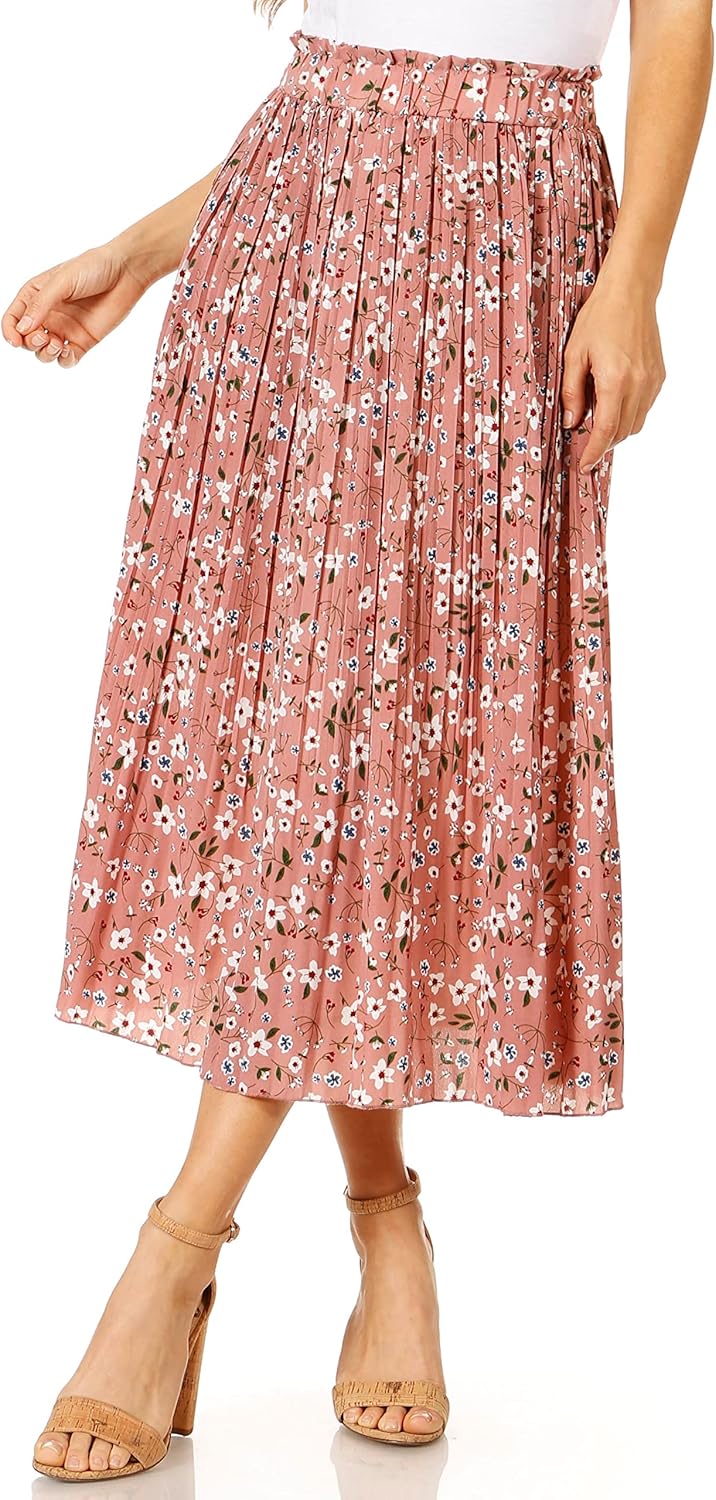 Lady Pleated Wave-shaped Skirt