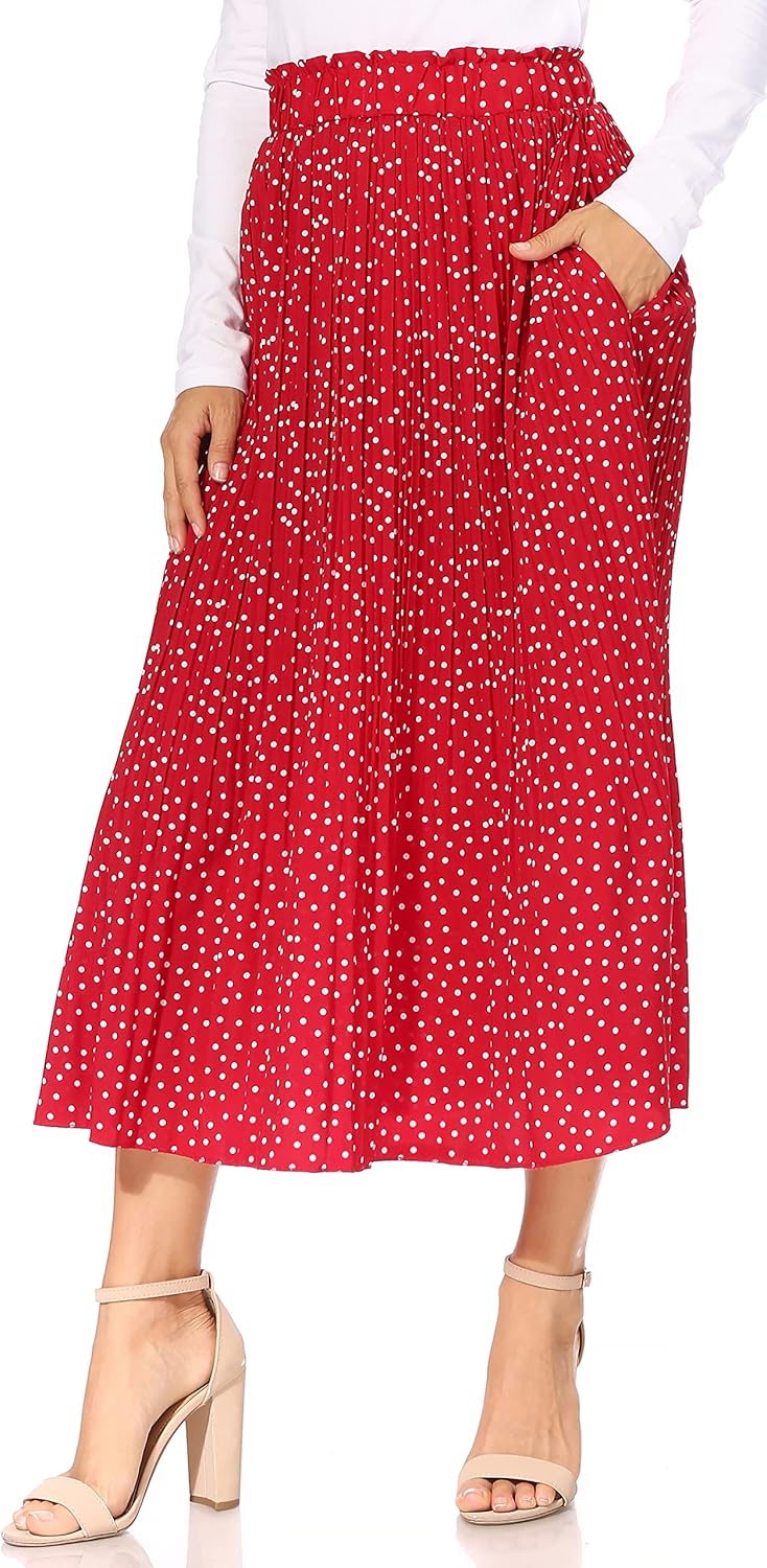 Lady Pleated Wave-shaped Skirt