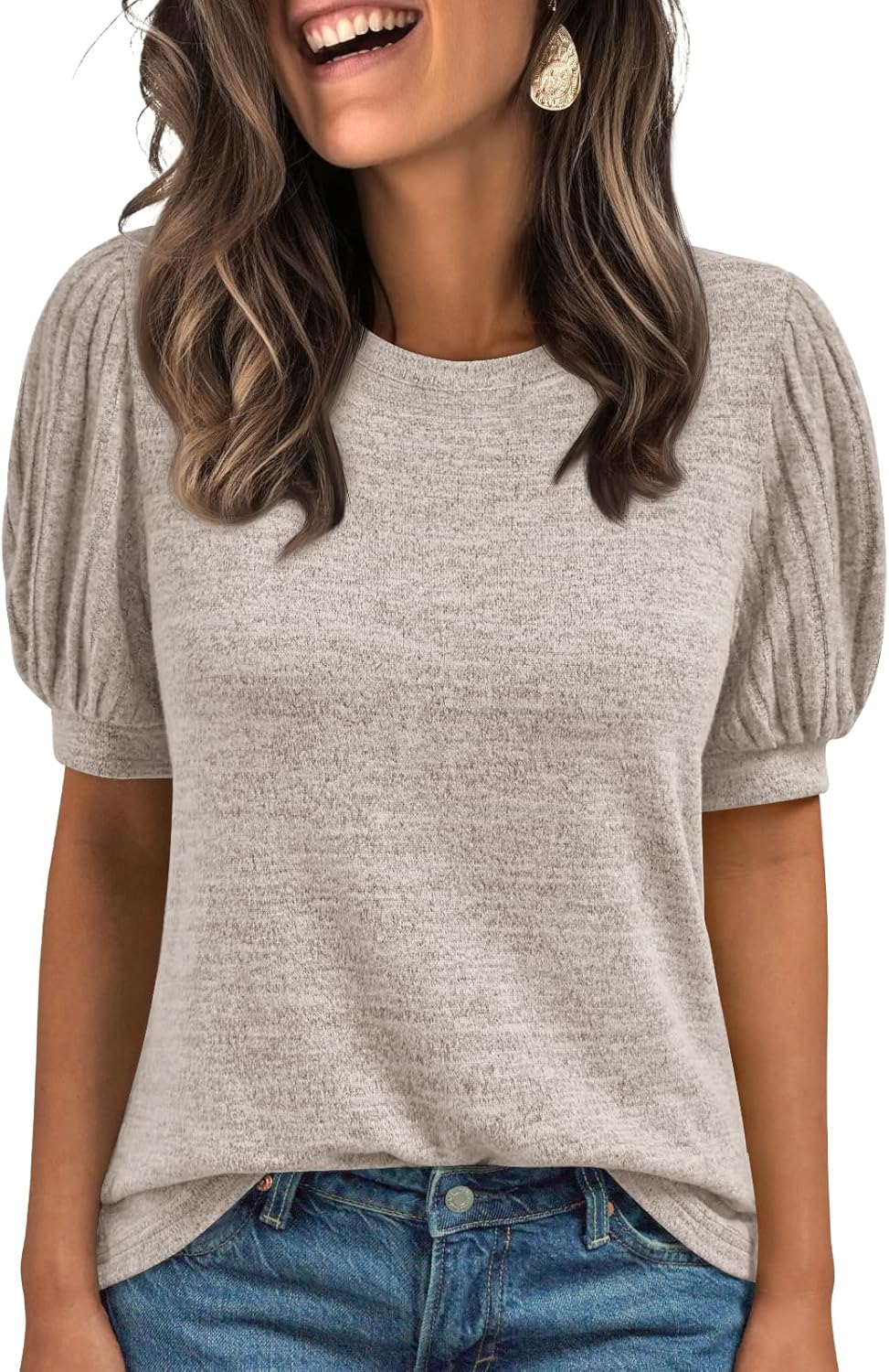 Lady's Short-sleeved Blouse