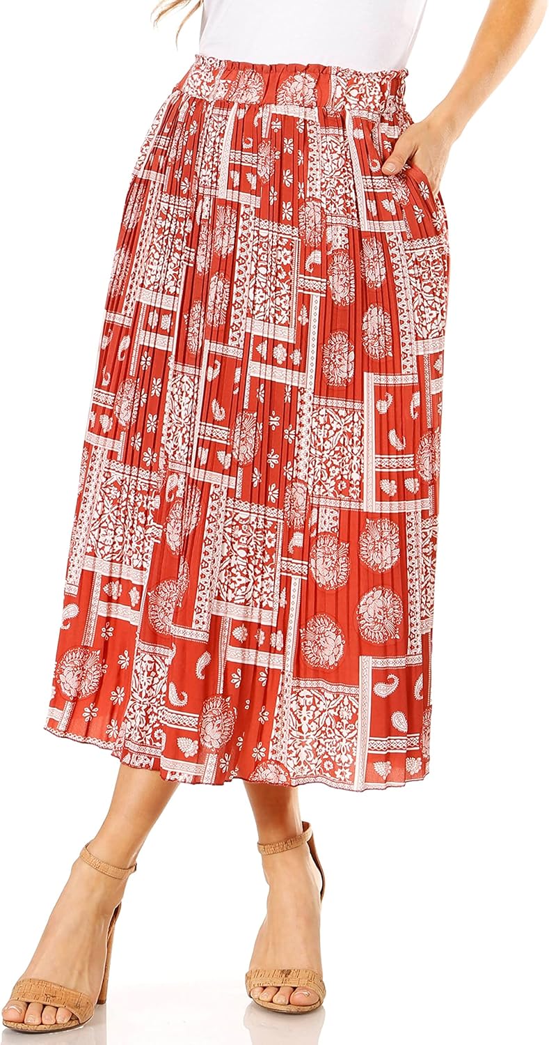 Lady Pleated Wave-shaped Skirt