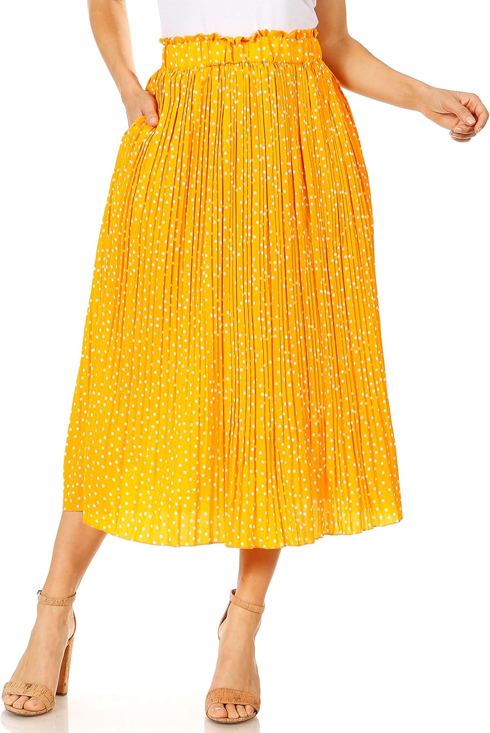 Lady Pleated Wave-shaped Skirt