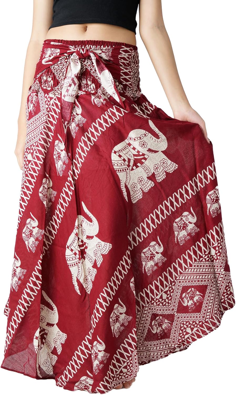 Lady's Long Dress with Floral Pattern