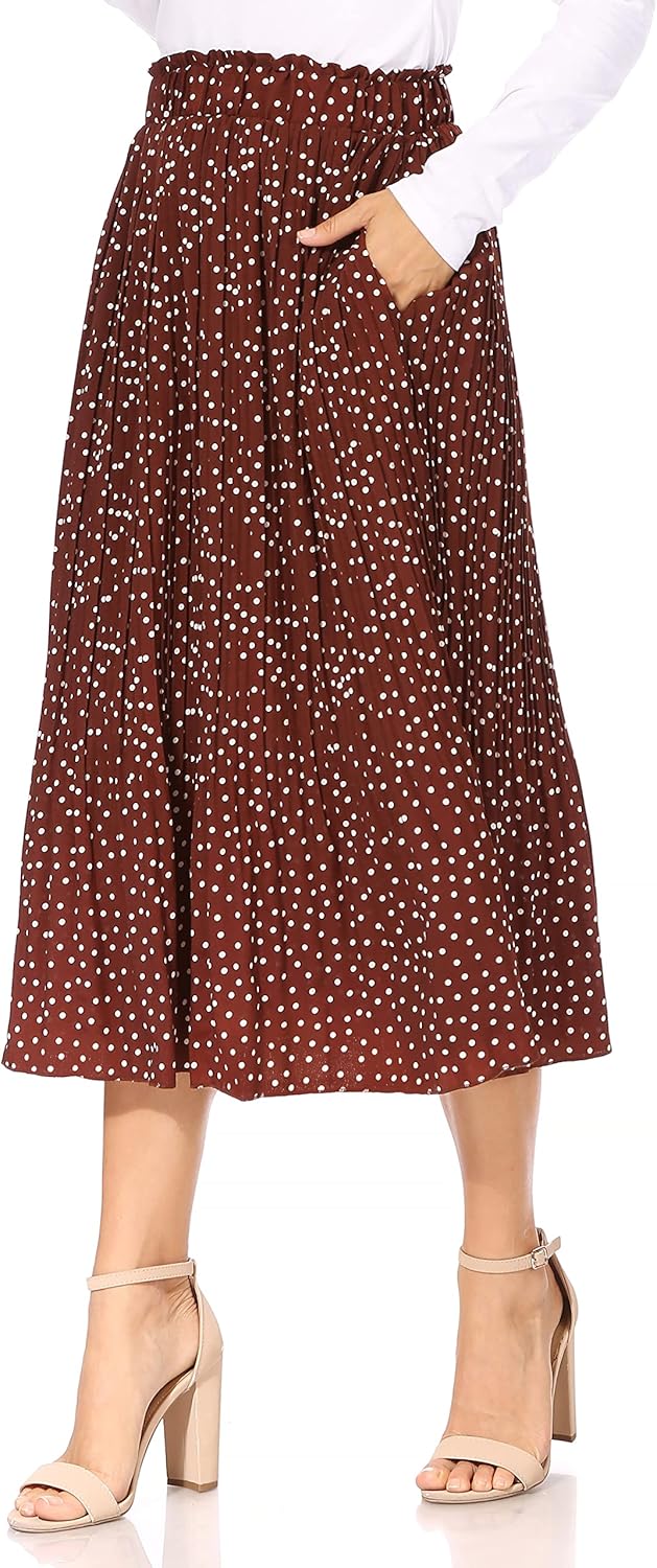 Lady Pleated Wave-shaped Skirt