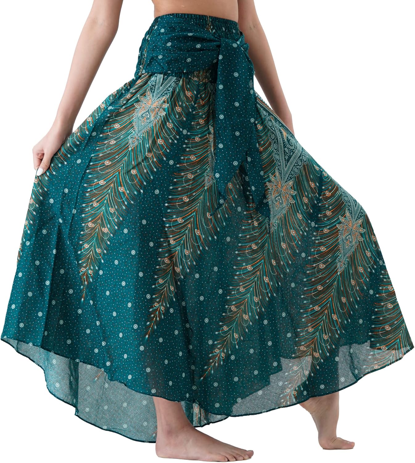 Lady's Long Dress with Floral Pattern