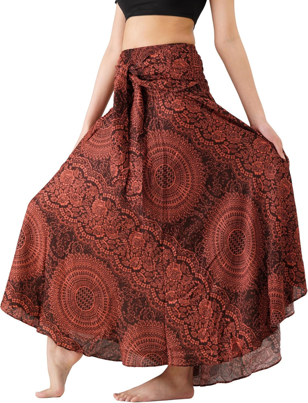 Lady's Long Dress with Floral Pattern