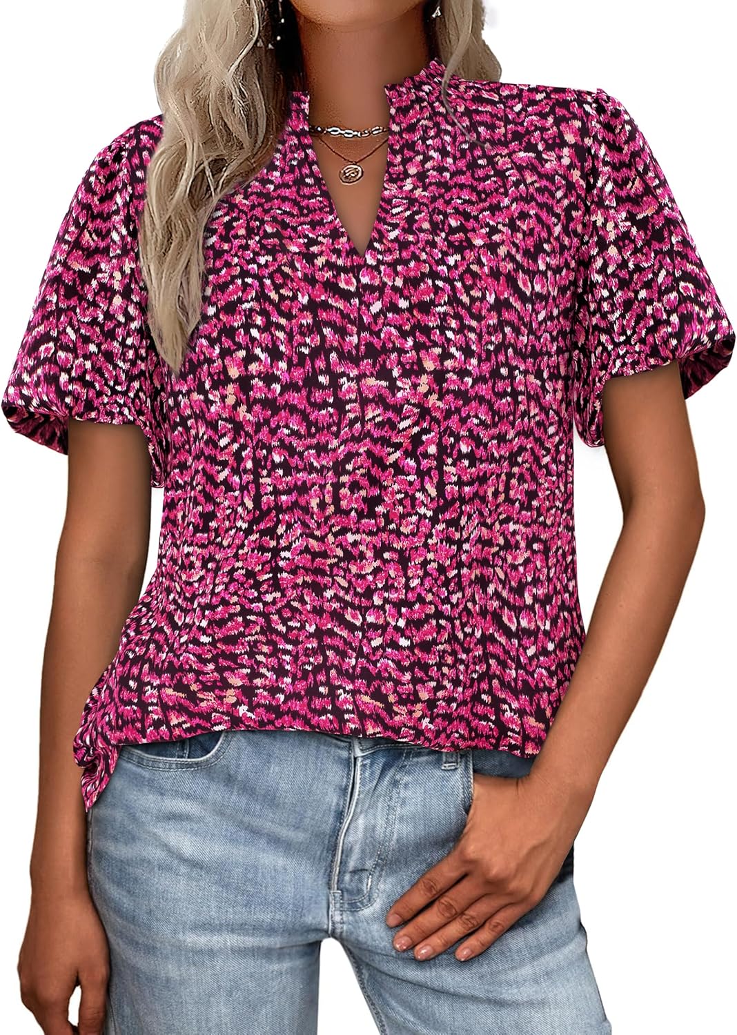 Lady's Short-sleeved Blouse