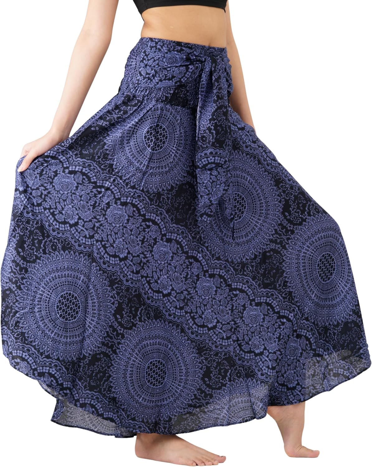 Lady's Long Dress with Floral Pattern