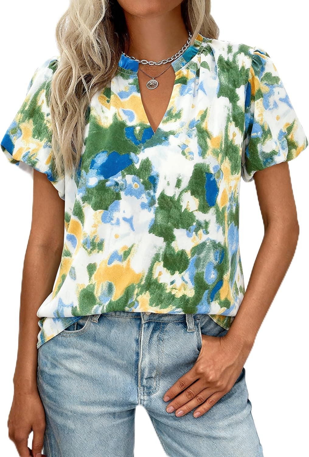 Lady's Short-sleeved Blouse