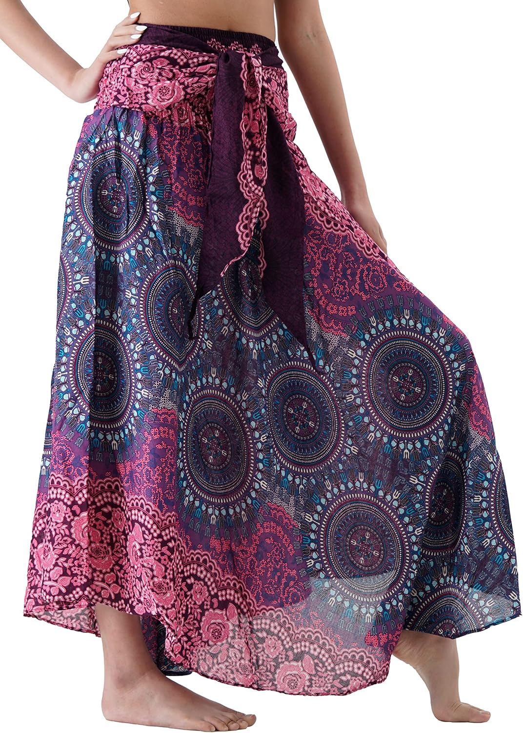 Lady's Long Dress with Floral Pattern