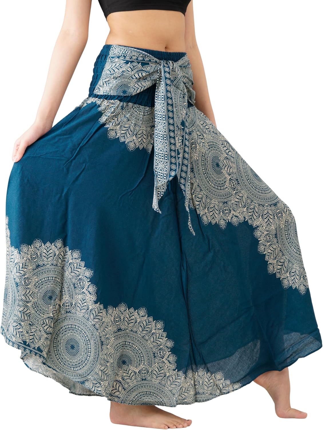 Lady's Long Dress with Floral Pattern