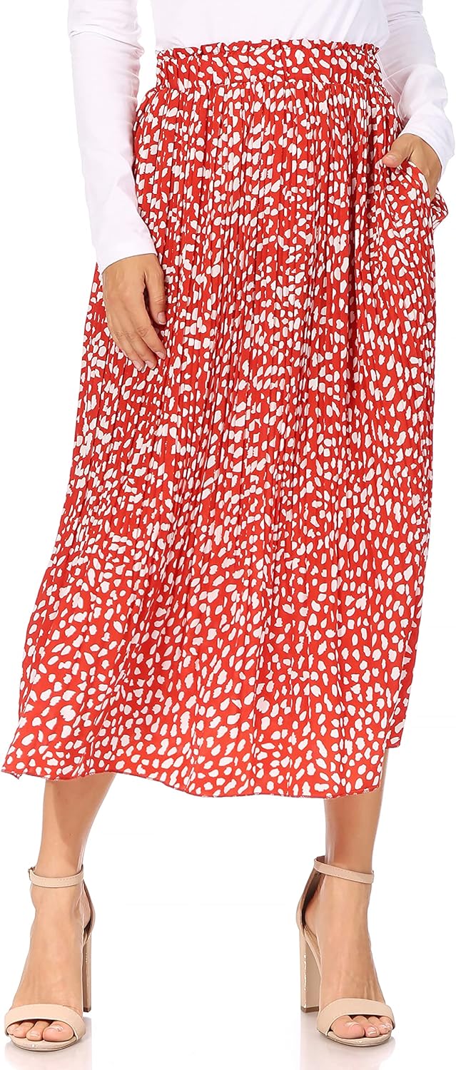 Lady Pleated Wave-shaped Skirt