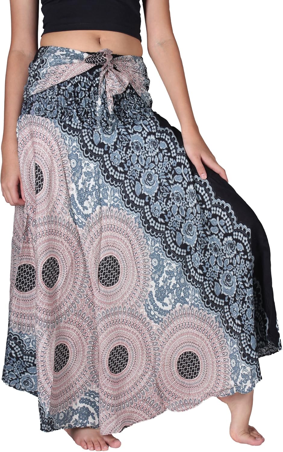 Lady's Long Dress with Floral Pattern