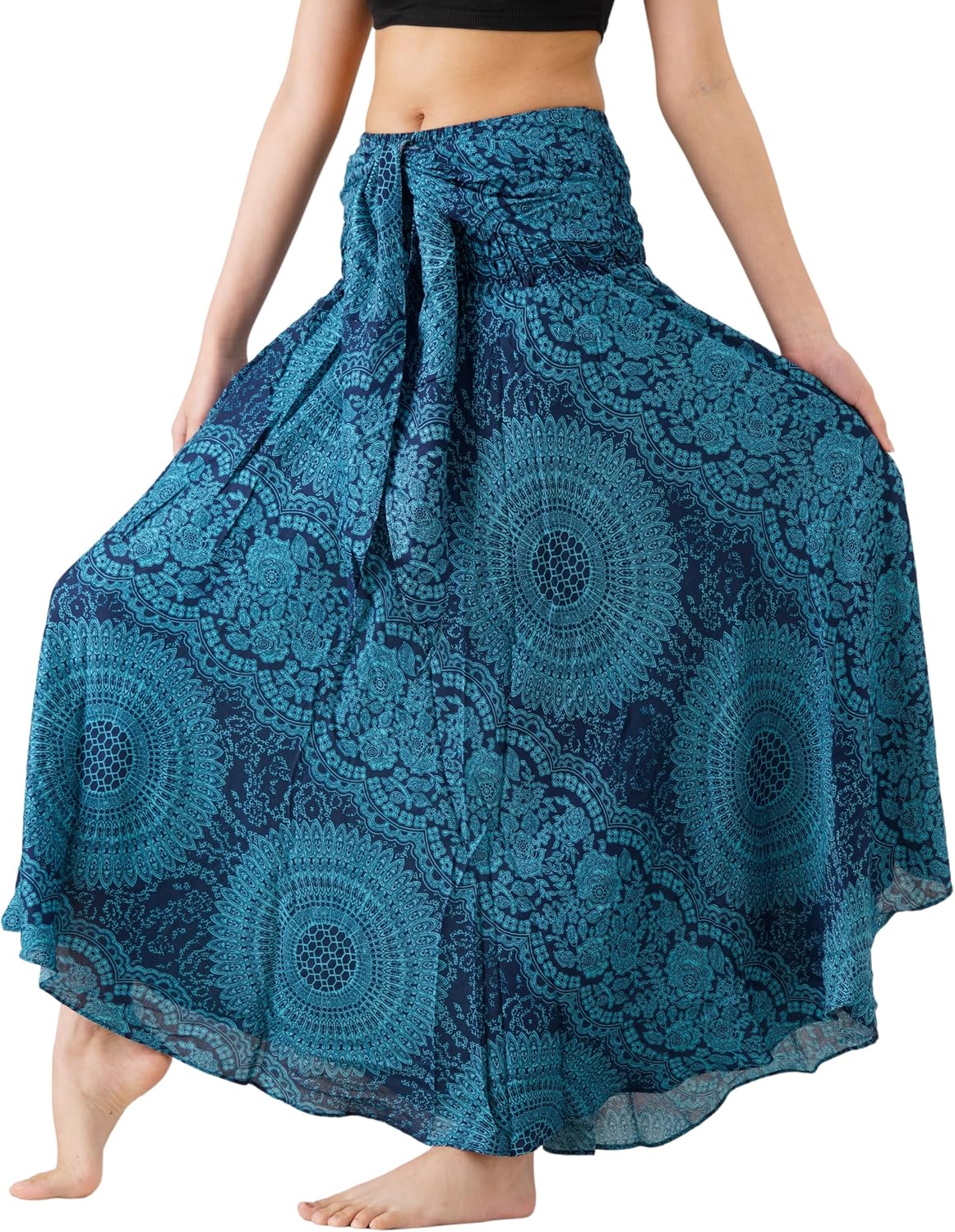 Lady's Long Dress with Floral Pattern