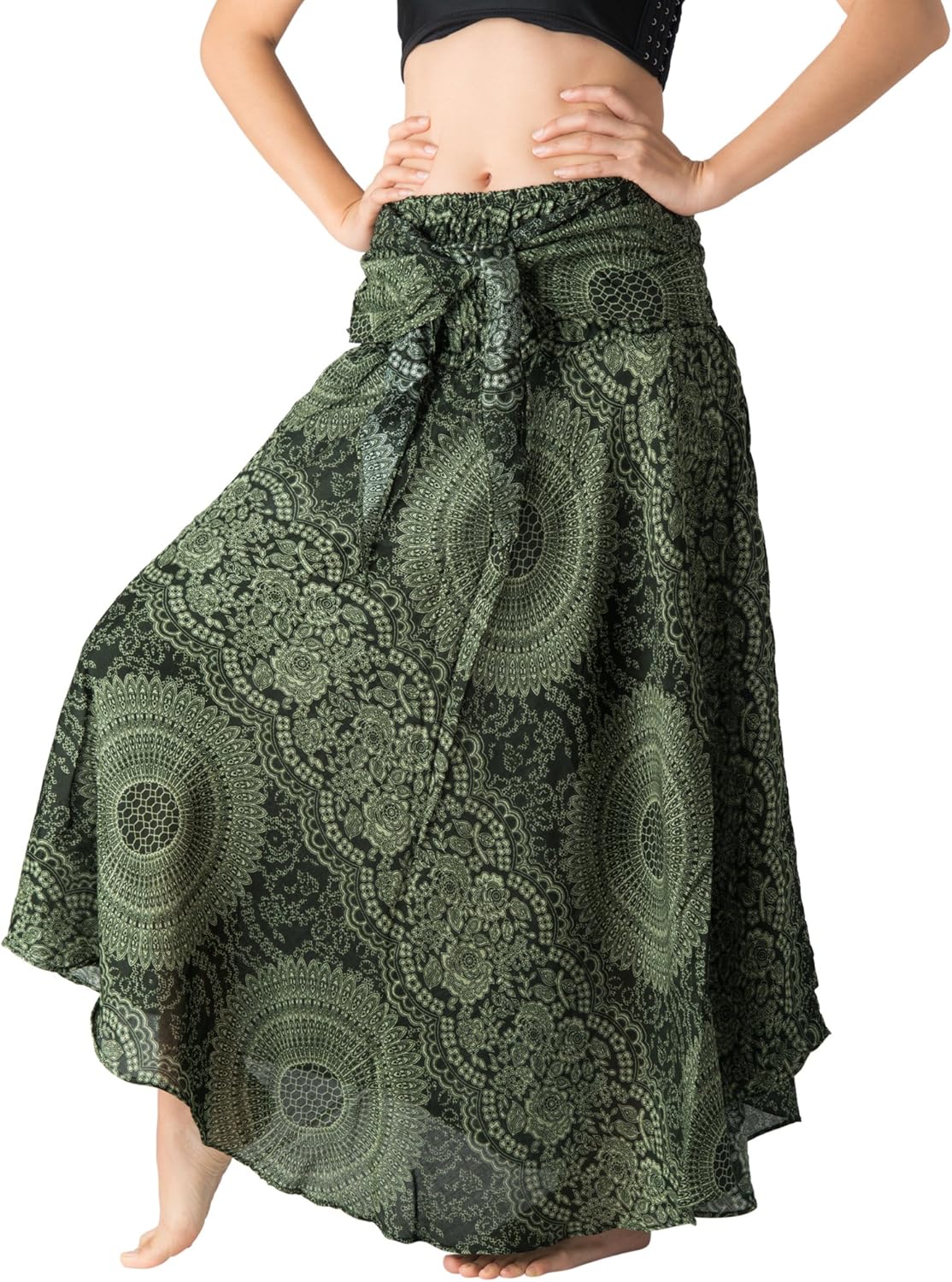 Lady's Long Dress with Floral Pattern