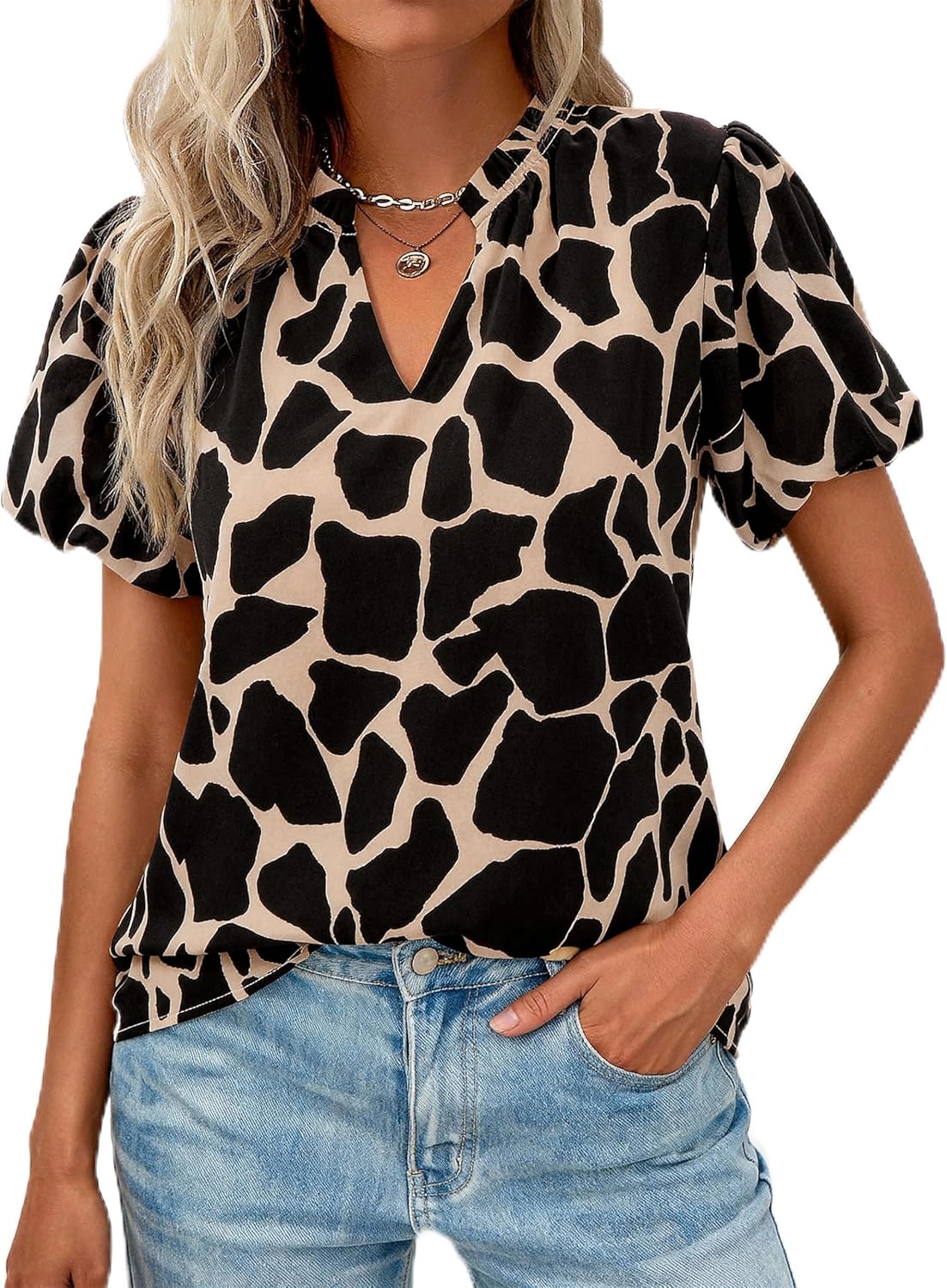 Lady's Short-sleeved Blouse