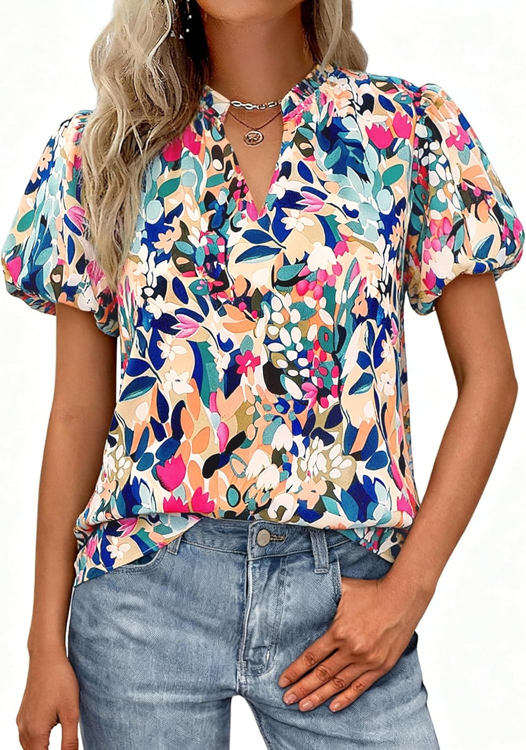 Lady's Short-sleeved Blouse