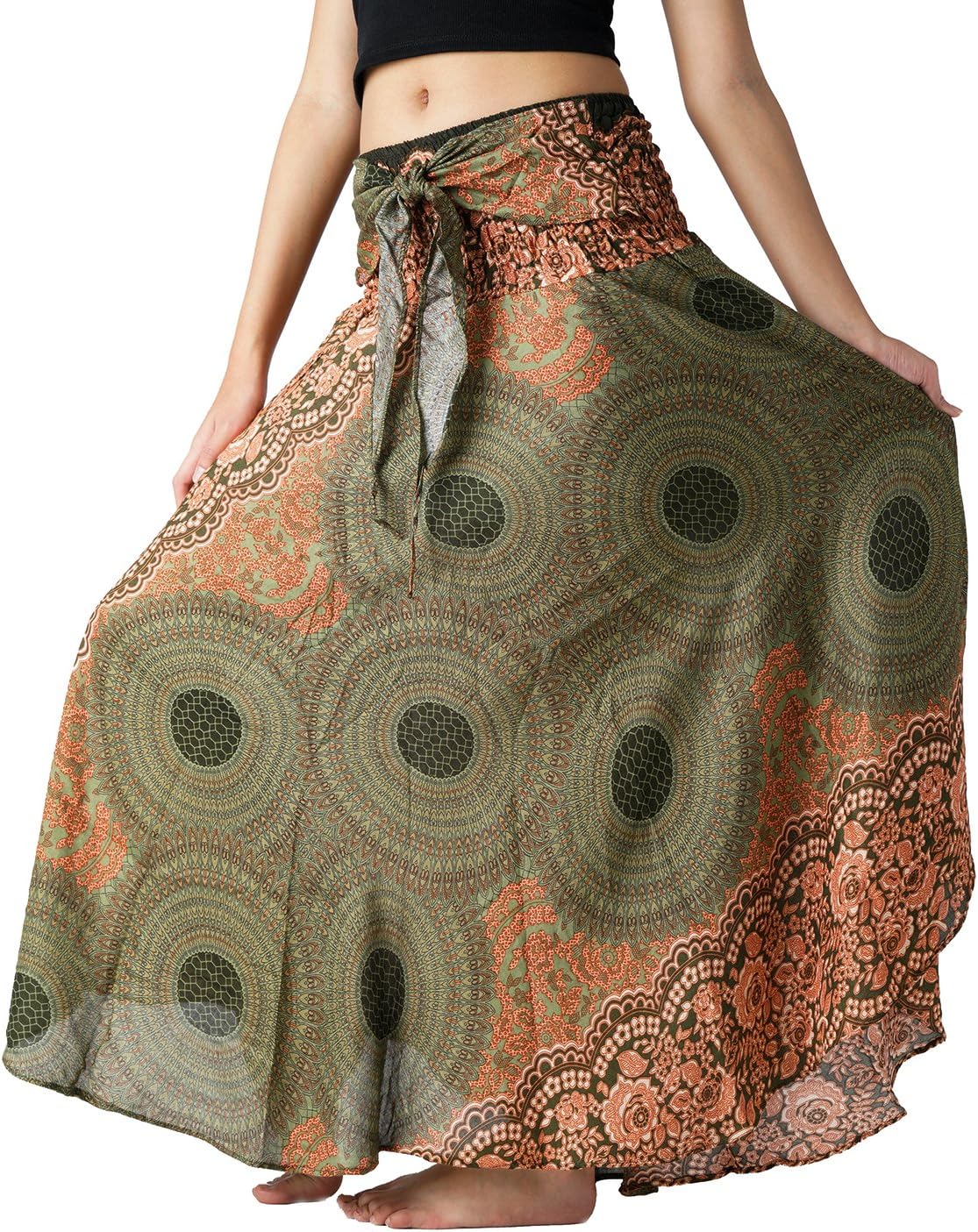 Lady's Long Dress with Floral Pattern