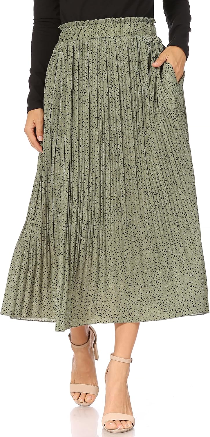 Lady Pleated Wave-shaped Skirt